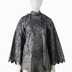 Dress - Jenny Bannister, Medieval, Grey Leather & Studs, 1982