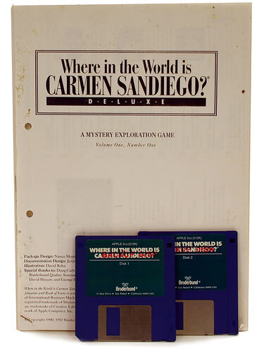 Computer Game - 'Where in the World is Carmen Sandiego', Apple II Software
