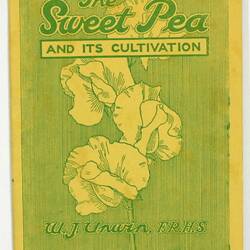 Catalogue - Supplement 'The Sweet Pea and its Cultivation', W J Unwin, 1938
