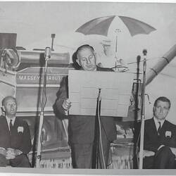 Studio Proof - Massey Ferguson, Premier Bolte Speaking at the Official Opening of the Sunshine Foundry, Sunshine, Victoria, 1967
