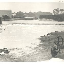 Photograph - H.V McKay Massey Harris, Flood Damage at Factory, Sunshine, Victoria, 1950