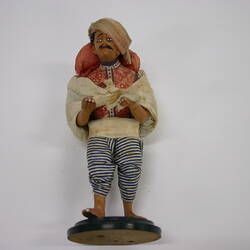 Indian Figure - Cloth Dealer's 'Coolie', Pune, Clay, circa 1867