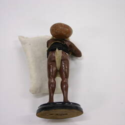 Indian Figure - Coolie With a Dubber of Oil, Clay, circa 1866