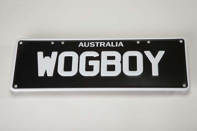 Number Plate - Novelty, Wogboy