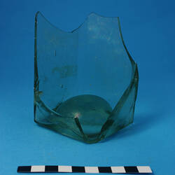 Pickle/Chutney Bottle - Glass, Light Green,1750-1920 (Fragment)