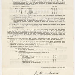 Form - Application for Board and Lodging at Brooklyn Hostel, 1958