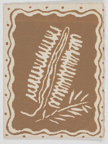 Greeting Card - Banksia, Brown, circa 1949-1955
