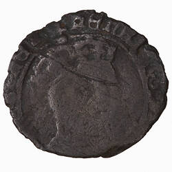 Coin, round, Crowned bust of the King facing within a circle of beads; text around.