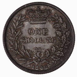 Coin - Shilling, Queen Victoria Great Britain, 1846 (Reverse)