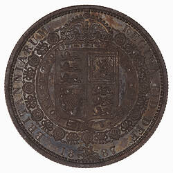 Coin - Halfcrown, Queen Victoria, Great Britain, 1887 (Reverse)