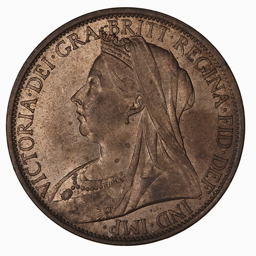 Coin - Penny, Queen Victoria, Great Britain, 1897 (Obverse)