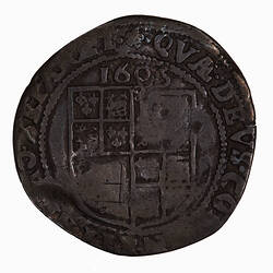 Coin - Sixpence, James I, England, Great Britain, 1605 (Reverse)