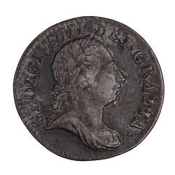 Coin - Threepence, George III, Great Britain, 1763 (Obverse)