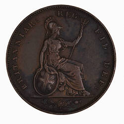 Coin - Farthing, Queen Victoria, Great Britain, 1848 (Reverse)