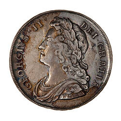 Coin - Halfcrown, George II, Great Britain, 1741 (Obverse)