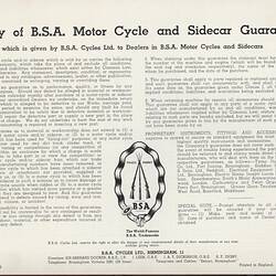 BSA Motor Cycles 1951