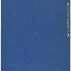 Booklet - The Australian Citizenship Act 1948, 1970