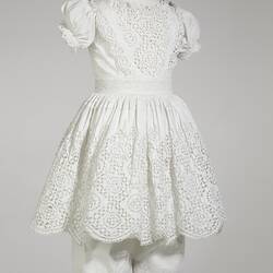 Dress - Child's, Mary Ann Fleming, White Cotton, 1842-1845