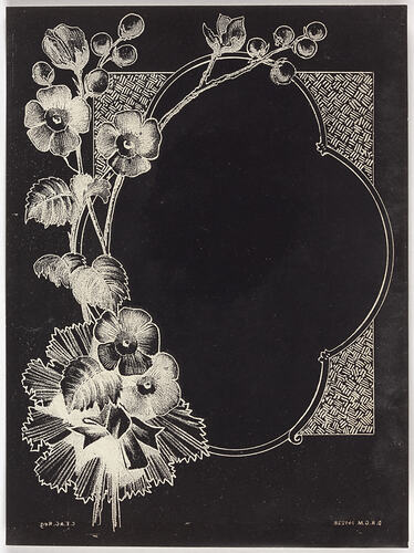 Negative Vignette - G.E.A.C., Poppies, circa 1900