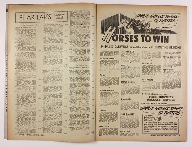 Magazine - Sports Novels, August 1958