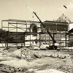 Photograph - Construction of Centennial Hall from North East, Exhibition Building, Melbourne, 1979