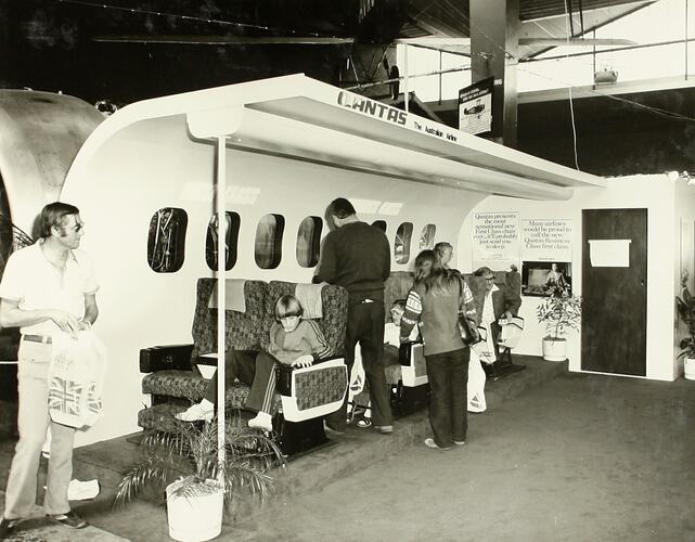 Photograph - Qantas Exhibit, The Melbourne International Centenary Exhibition, Royal Exhibition Buildings, 1980