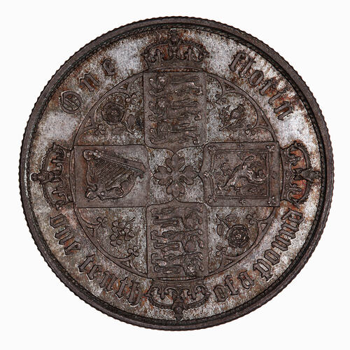 Coin - Florin, Queen Victoria, Great Britain, 1852 (Reverse)