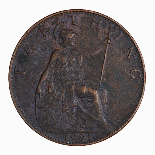 Coin - Farthing, Queen Victoria, Great Britain, 1901 (Reverse)