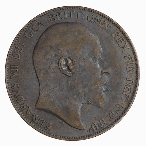 Coin - Penny, Edward VII, Great Britain, 1907 (Obverse)