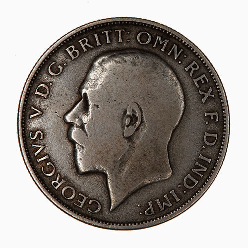 Coin - Florin (2 Shillings), George V, Great Britain, 1921 (Obverse)