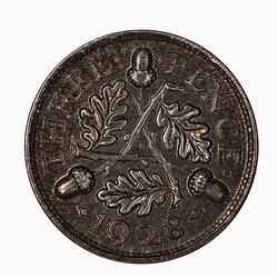 Coin - Threepence, George V, Great Britain, 1928 (Reverse)