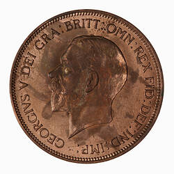 Coin - Penny, George V, Great Britain, 1935 (Obverse)