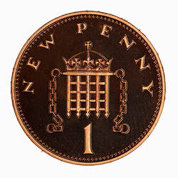 Proof Coin - 1 New Penny, Elizabeth II, Great Britain, 1981 (Reverse)