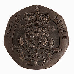 Coin - 20 Pence, Elizabeth II, Great Britain, 1984 (Reverse)