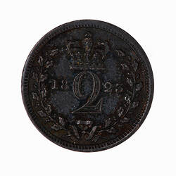 Coin - Twopence, George IV, Great Britain, 1823 (Reverse)