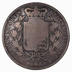 Coin - Crown, Queen Victoria, Great Britain, 1844 (Reverse)