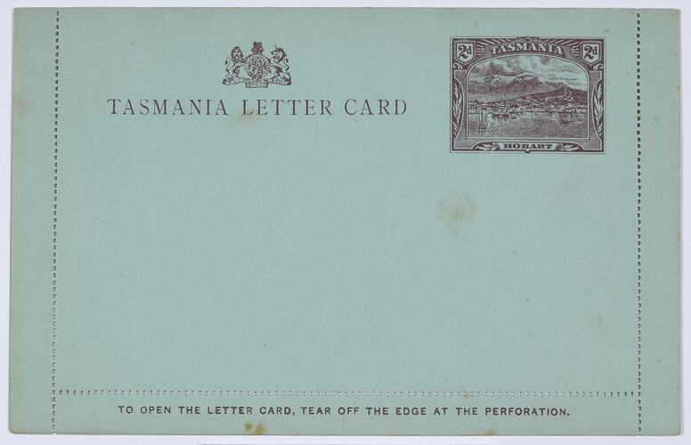 Letter Card - 2 Pence, Tasmania, Australia, 1900