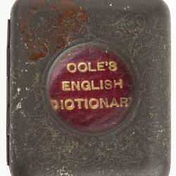 Book - 'Cole's English Dictionary', David Bryce & Son, circa 1900