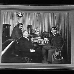 Copy Negative - Sir John Monash at Broadcasting Studio, Victoria, Australia, 21 Sep 1923