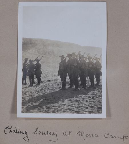 'Posting Sentry', Egypt, Captain Edward Albert McKenna, World War I, 1914-1915