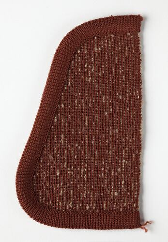 Knitting Sample - Edda Azzola, Brown Fleck With Brown Edging, circa 1960s