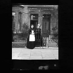 Glass Negative - Julia Beckett & Kitty Beckett, London, England, 1891