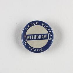 Badge - Leave Vietnam in Peace, circa 1968-1970