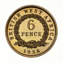 Proof Coin - 6 Pence, British West Africa, 1938