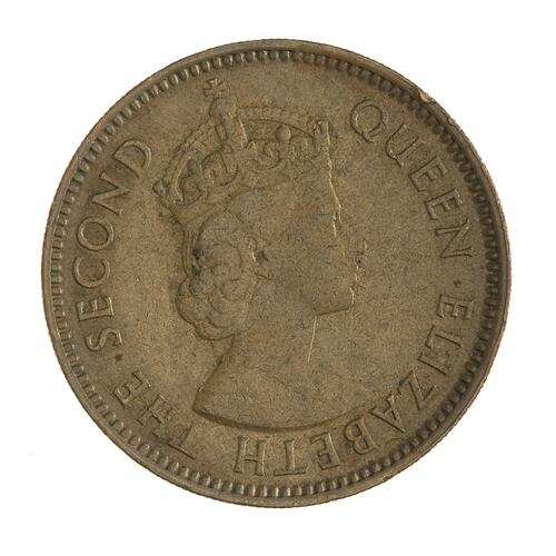 Coin - 10 Cents, Hong Kong, 1959