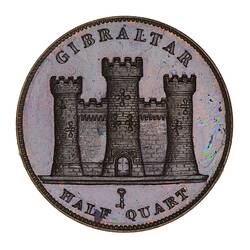 Proof Coin - 1/2 Quart, Gibraltar, 1841-1878