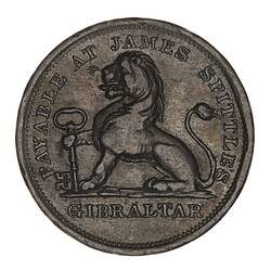 Token - 2 Quartos, James Spittles, Gibraltar, 1820