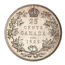 Specimen Coin - 25 Cents, Canada, 1929