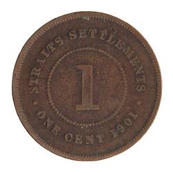 Coin - 1 Cent, Straits Settlements, 1901