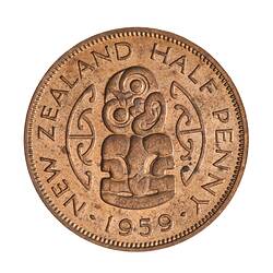 Coin - 1/2 Penny, New Zealand, 1959